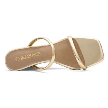 DREAM PAIRS Womens Gold Wedge Sandals for Summer Style