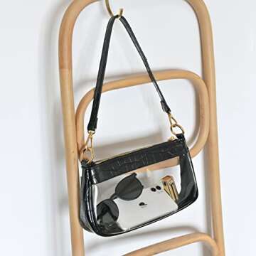 Chic Clear Shoulder Handbag for Women - Stylish & Durable