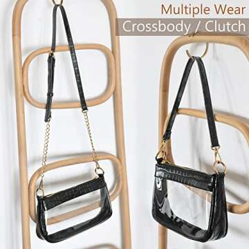 Chic Clear Shoulder Handbag for Women - Stylish & Durable