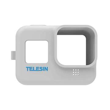 TELESIN Protective Case for GoPro Hero 8 - Silicone with Glass Protectors