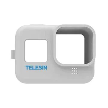TELESIN Protective Case for GoPro Hero 8 - Silicone with Glass Protectors