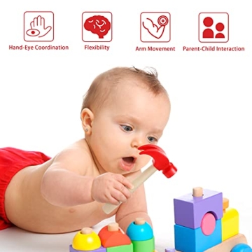 Waenerec Wooden Hammer Toy Set for Creative Toddlers