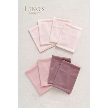 Ling's moment Extra Wide Sheer Curtains, Chiffon Wrinkle-Free Window Doorway Drapes Backdrop for Sliding Glass Doors Living Room Wedding Party Bedroom Farmhouse Arch Stage, 5ft x 10ft 8 Panels