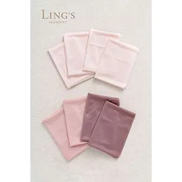 Ling's moment Extra Wide Sheer Curtains, Chiffon Wrinkle-Free Window Doorway Drapes Backdrop for Sliding Glass Doors Living Room Wedding Party Bedroom Farmhouse Arch Stage, 5ft x 10ft 8 Panels