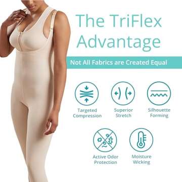 Marena SFBHM2 Recovery Mid-Calf-Length Girdle High-Back, Stage 2 (pull on), XXS, Beige