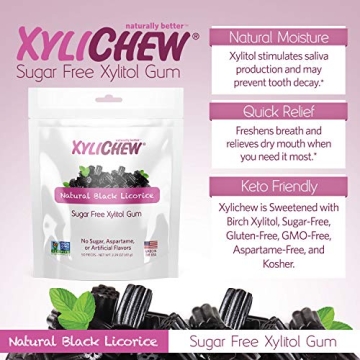 Xylichew Licorice Gum - Sugar Free and Natural Options