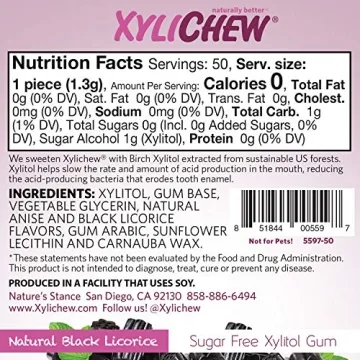 Xylichew Licorice Gum - Sugar Free and Natural Options