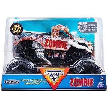 Monster Jam, Official Zombie Monster Truck, Collector Die-Cast Vehicle, 1:24 Scale, Kids Toys for Bo...