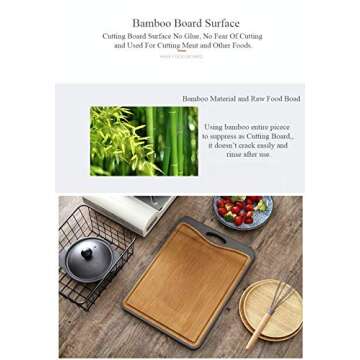 TUNEZ® Double-Sided Cutting Board for Kitchen Best for Meat, Vegetables and Fruits Gifts for the Co...