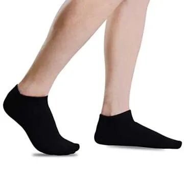 SIONCY Women's Low Cut Socks,6-Pair Ankle No Show Athletic Short Cotton Socks (Black)