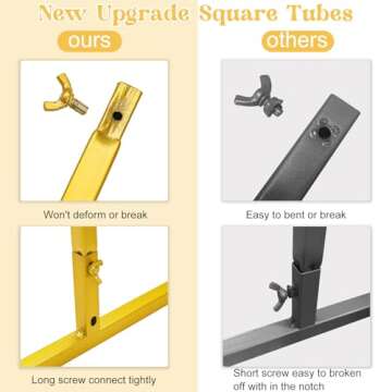 Arch Backdrop Stand 5FT Balloon Arch Stand Stable Gold Wedding Arch Frame Metal Arch Backdrop Stand for Wedding Ceremony Birthday Party Bridal Baby Shower Banquet Decoration