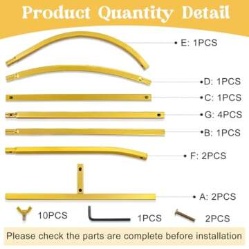 Arch Backdrop Stand 5FT Balloon Arch Stand Stable Gold Wedding Arch Frame Metal Arch Backdrop Stand for Wedding Ceremony Birthday Party Bridal Baby Shower Banquet Decoration