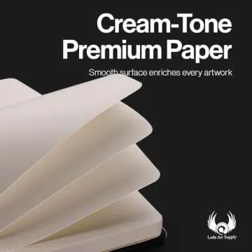 A5 Sketchbook, Lay Flat Softcover Sketch Book for Everyone, Ideal for Ink, Water Color, Pen, Pencils, 160 Tear Resistant Pages, Size: Medium, Leda Art Supply