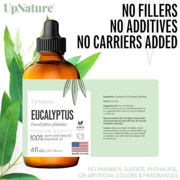 UpNature Eucalyptus Essential Oil – Invigorate Your Space