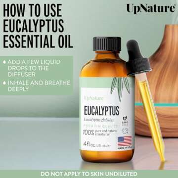 UpNature Eucalyptus Essential Oil – Invigorate Your Space