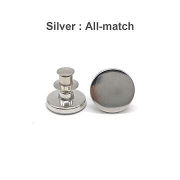 12 Pcs Replacement Button Pins for Jean Adjustable Instant Jean Buttons,No Sew Jean Button Pins for Pants, Extend or Reduce Any Jean Pants Waist