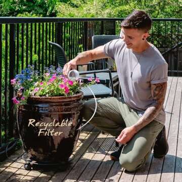 Santevia MINA Alkaline Water Filter Pitcher | 9-Cup at Water Filter System That Adds Minerals and Makes Alkaline Water | Chlorine and Lead Water Filter | American Filtration Media