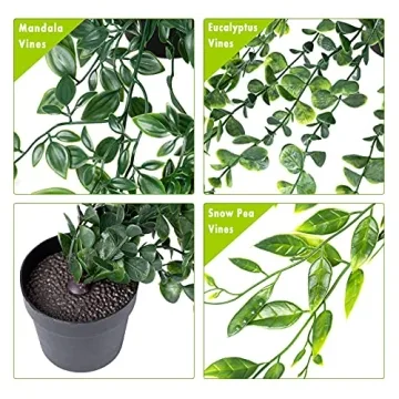 Artificial Hanging Plants 3 Pack - Lifelike Decor