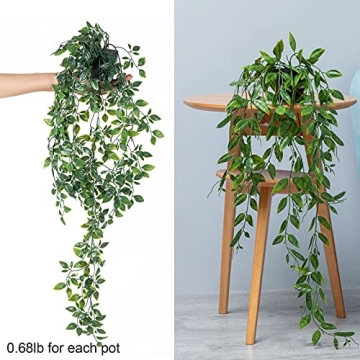Artificial Hanging Plants 3 Pack - Lifelike Decor