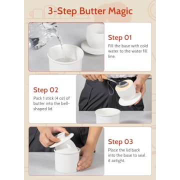 Sweese French Butter Dish for Fresh Spreadable Butter