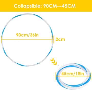 LED Hoop Dance Exercise Light Up Hoop for Kids and Adults - 36in Glow Fitness Equipment