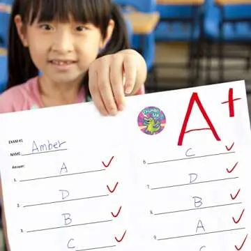 Sweetzer & Orange Reward Stickers for Teachers, 1008 Decals for Kids in 9 Designs, 1 Inch School Tags on Sheets, Classroom Teacher Supplies, Potty Training Badges and Motivational Chart