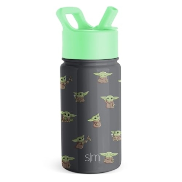 Simple Modern Star Wars Grogu Kids Water Bottle - Insulated Stainless Steel Tumbler