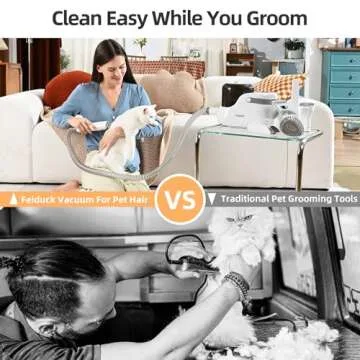 Grooming Kit with Vacuum Suction for Pets - Feiduck