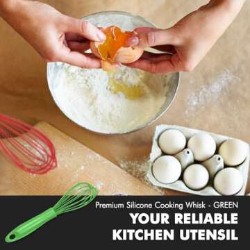Chef Craft Premium Silicone Whisk, Perfect for Non-Stick Cookware