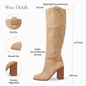 Erocalli Suede Knee-High Boots for Stylish Comfort