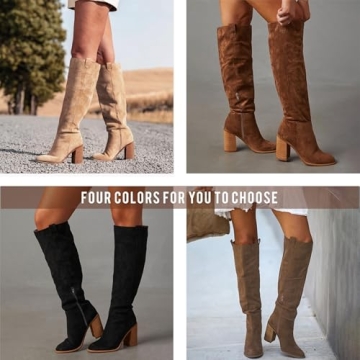 Erocalli Suede Knee-High Boots for Stylish Comfort