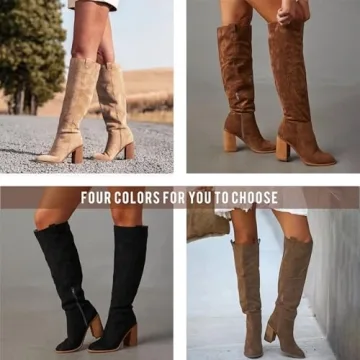 Erocalli Suede Knee-High Boots for Stylish Comfort