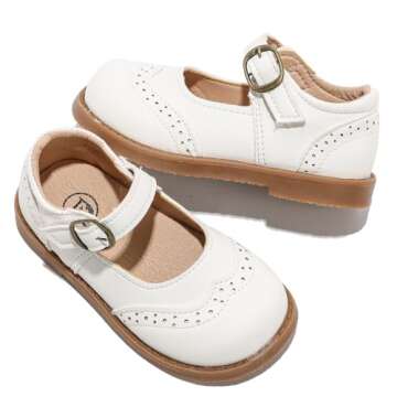 DADAWEN Classic Mary Jane School Shoes for Little Girls