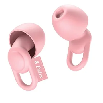 Silicone Reusable Soft Comfortable Earplugs for Noise Reduction, Sleeping, Noise Sensitivity & Fligh...