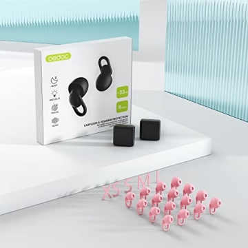 Comfortable Silicone Earplugs - 33dB Noise Reduction