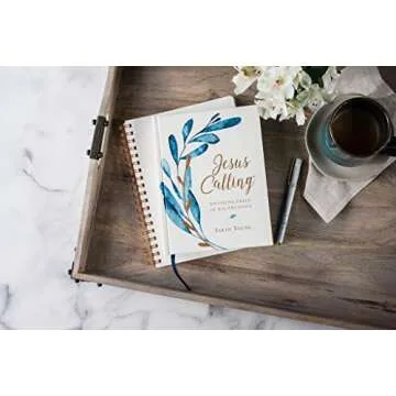 Jesus Calling, Large Text Cloth Botanical, with Full Scriptures: Enjoying Peace in His Presence (A 365-Day Devotional)