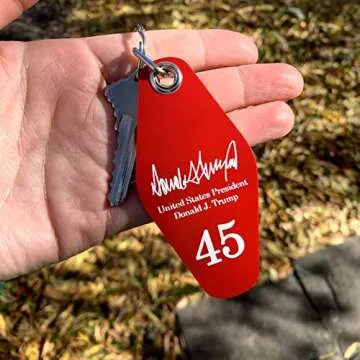 President Trump 2020 Collectible Motel Keychain and Door Hanger Made in USA