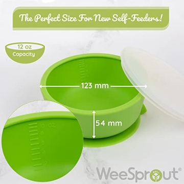 WeeSprout Silicone Suction Bowls for Babies Toddlers Set