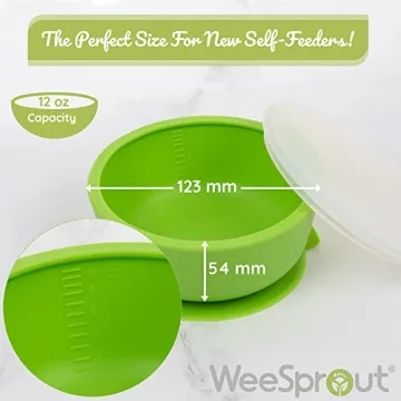 WeeSprout Silicone Suction Bowls for Babies Toddlers Set