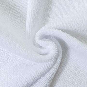 Neat Solutions Solid Knit Terry Washcloth Set, White, 12-Count