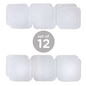 Neat Solutions Solid Knit Terry Washcloth Set, White, 12-Count