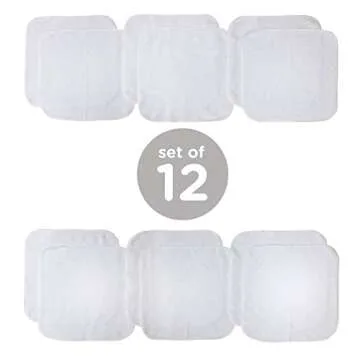Neat Solutions Solid Knit Terry Washcloth Set, White, 12-Count