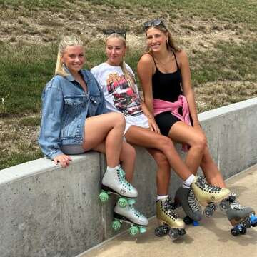 Rollr GRL Astra Glitter Roller Skates - Stylish Comfort in Silver/Black Size 07