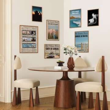 Lucky Numen Set 12 Coastal Cowgirl Wall Art, Coastal Wall Art, Coastal Cowgirl Room Decor, Retro Funky Wall Art, Cowgirl Room Decor, Surf Poster, Cowgirl Art Posters, Coastal Prints [8x10 UNFRAMED]