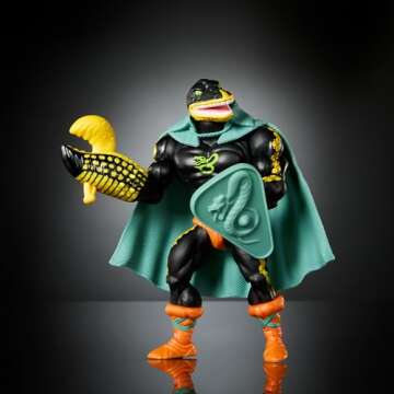Masters of the Universe Motu Origins Cartoon Collection Lord Gr'asp, Snake Man Action Figure with Claw, Shield and Staff, Toy Gift for Boys and Girls +6 Years, HYD30