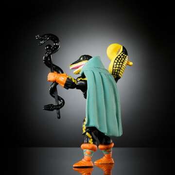 Masters of the Universe Motu Origins Cartoon Collection Lord Gr'asp, Snake Man Action Figure with Claw, Shield and Staff, Toy Gift for Boys and Girls +6 Years, HYD30