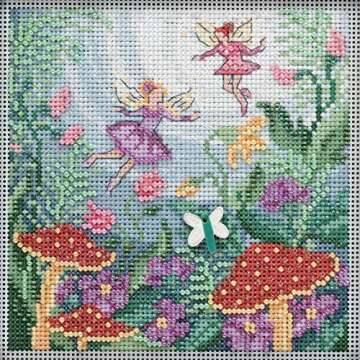 Mill Hill Counted Cross Stitch Fairy Garden Kit - Home Decor Art