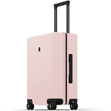 LEVEL8 Carry-On Luggage - Stylish, Lightweight, and TSA Approved Suitcase, Pink 20-Inch