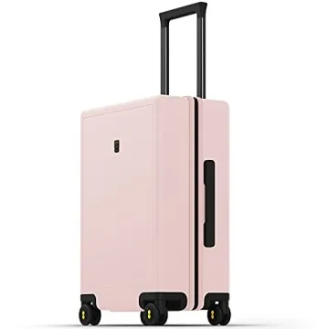 LEVEL8 Carry-On Luggage - Stylish, Lightweight, and TSA Approved Suitcase, Pink 20-Inch