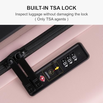 LEVEL8 Carry-On Luggage Stylish and TSA Approved 20 Inch